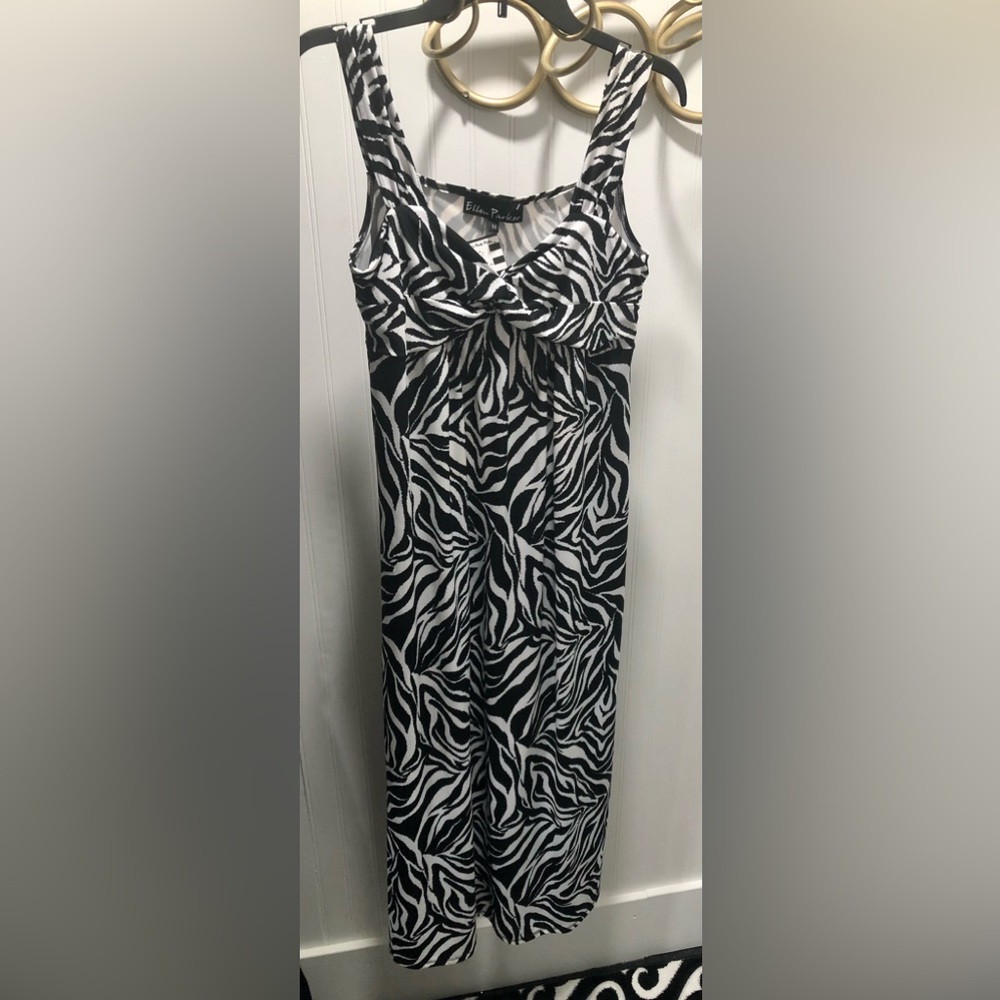 Ellen Parker Blk/ Wht Pint Maxi Dress
